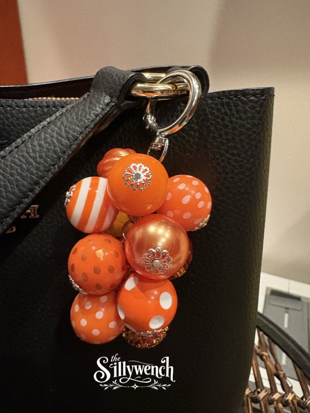 Citrus Sunbeam Purse/Bag Charm, silver-toned